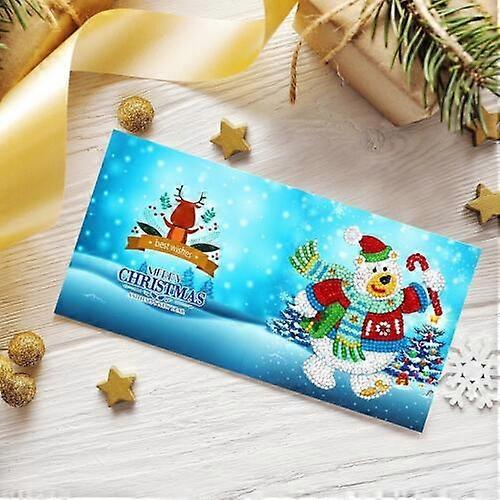 8pcs DIY 5D Special Diamond Painting Gifts Xmas Greeting Card Party Art Kit