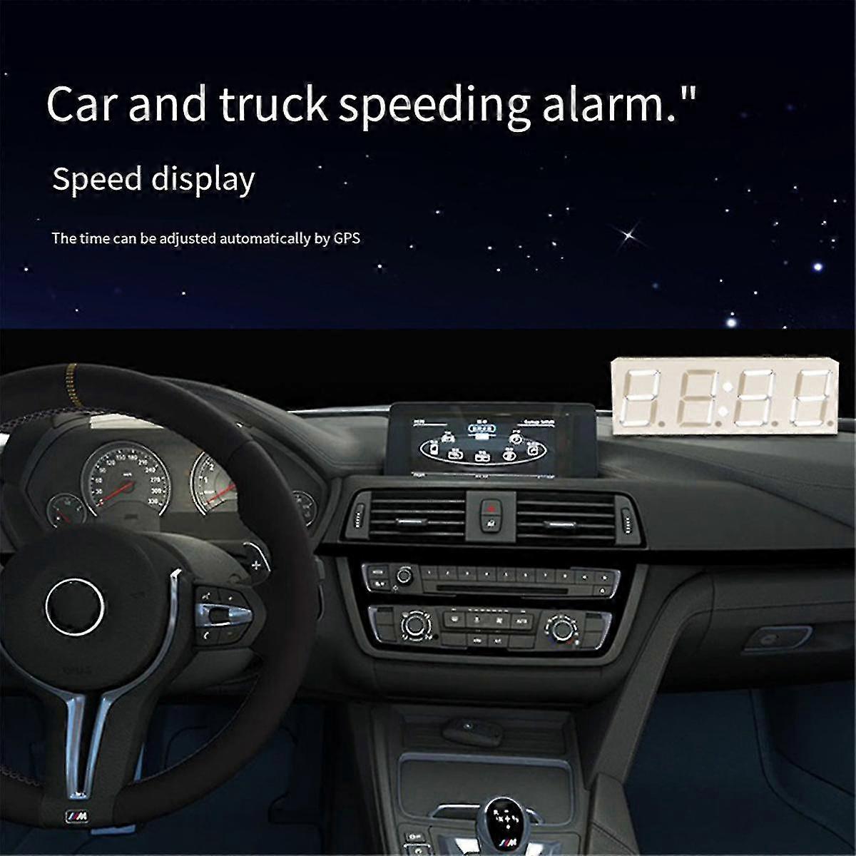 Bds Gps Digital Tube Code Meter Car Speeding Alarm Speed Clock Temperature And Humidity Cycling Cod