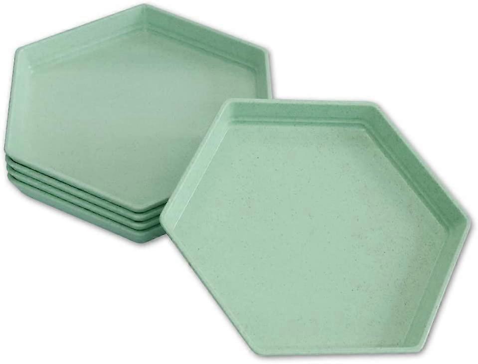 5 Pack Premium Dessert Plate, 6.7 X 5.9" Reusable Appetizer Plates