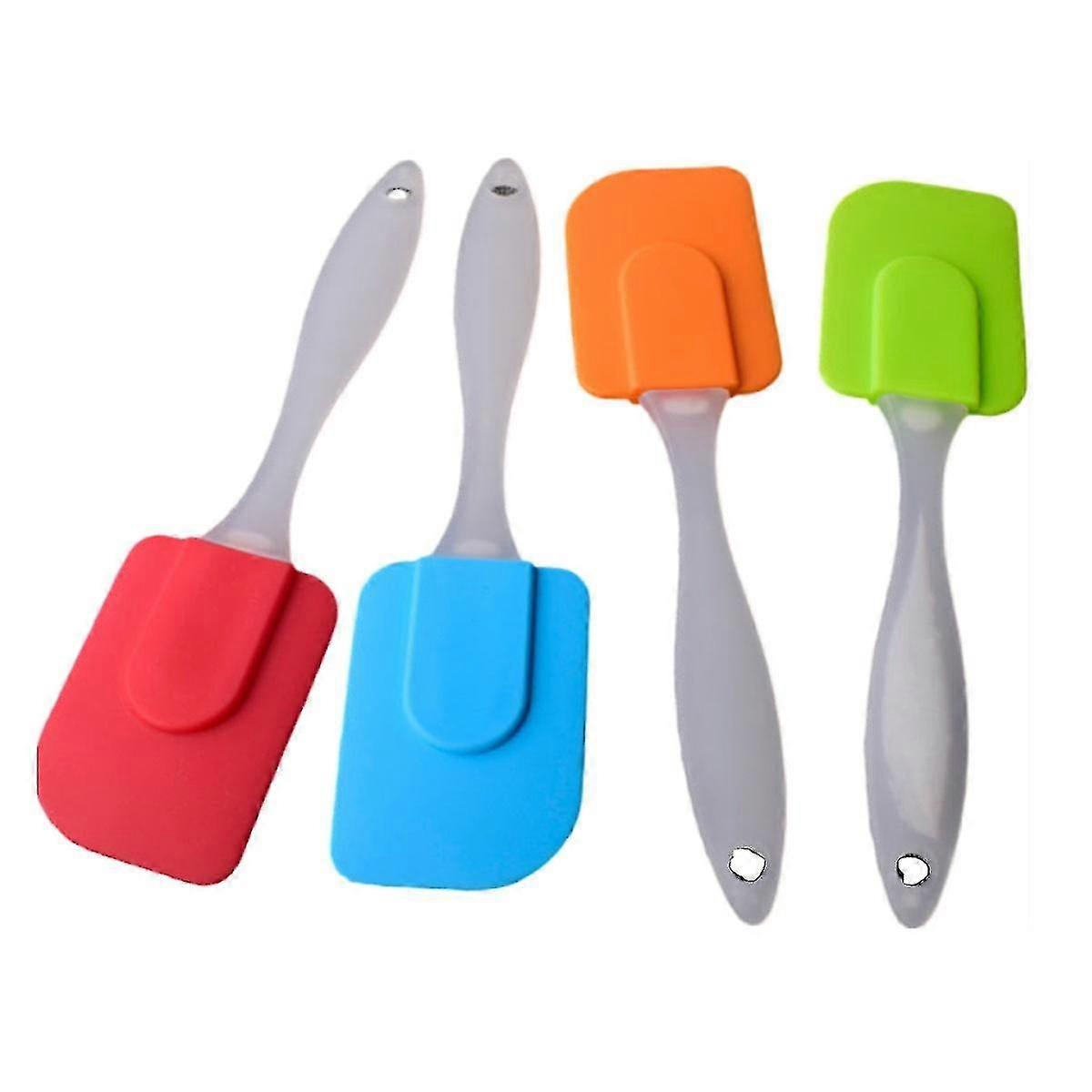 Cake Cream Butter Spatula Non-stick Bowl Scraper Baking Utensil Mixing Batter Scraper Brush Silicone Baking Tool