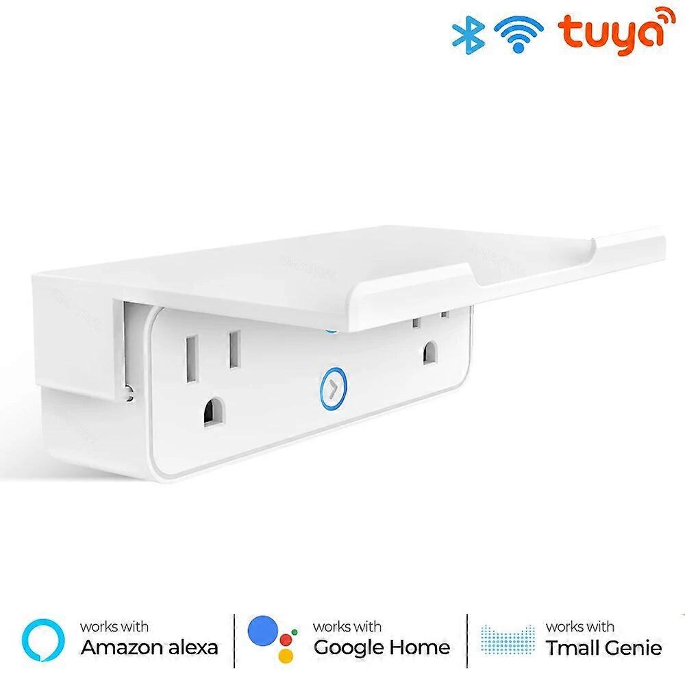 Smart Tuya Socket Us Plug Outlet with Extender Built-in Shelf Wall Adapter Wireless  Voice Control Timer  for Google Home Alexa