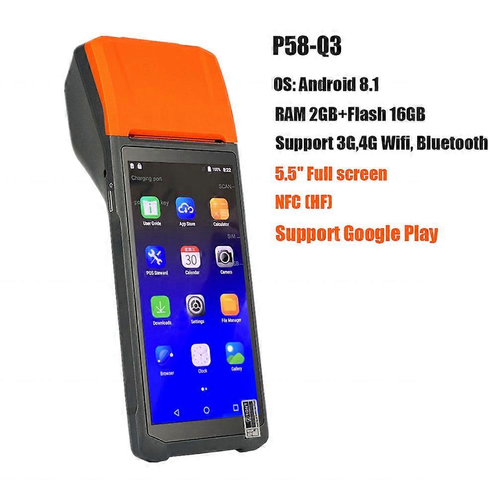 Loyverse POS Terminal PDA Android Handheld restaurant shop cash registers wireless bill machine thermal printer mobile 3G WIFI