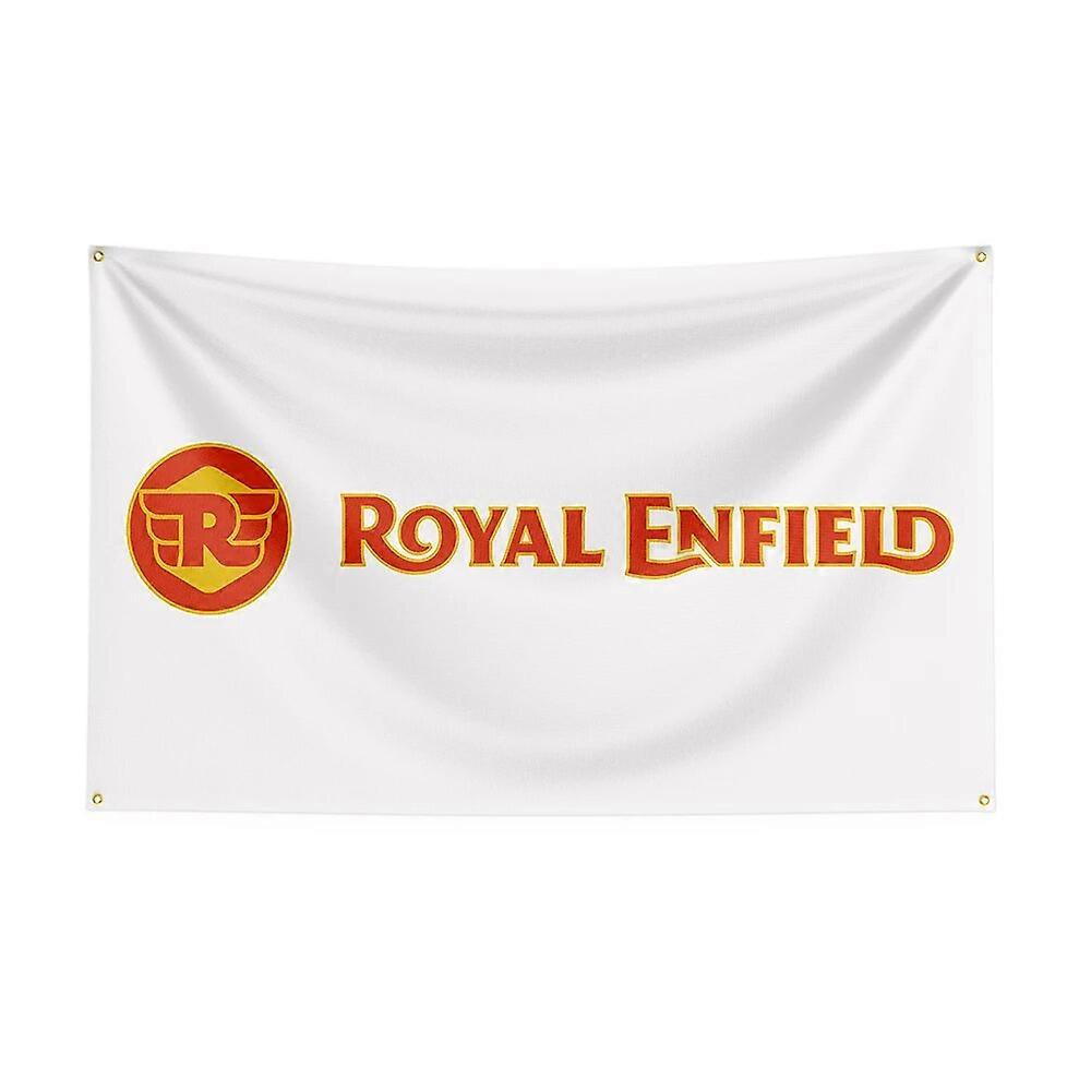 Spanduk Motor Balap Cetakan Poliester Bendera Royal Enfields 3X5 untuk Dekorasi 1