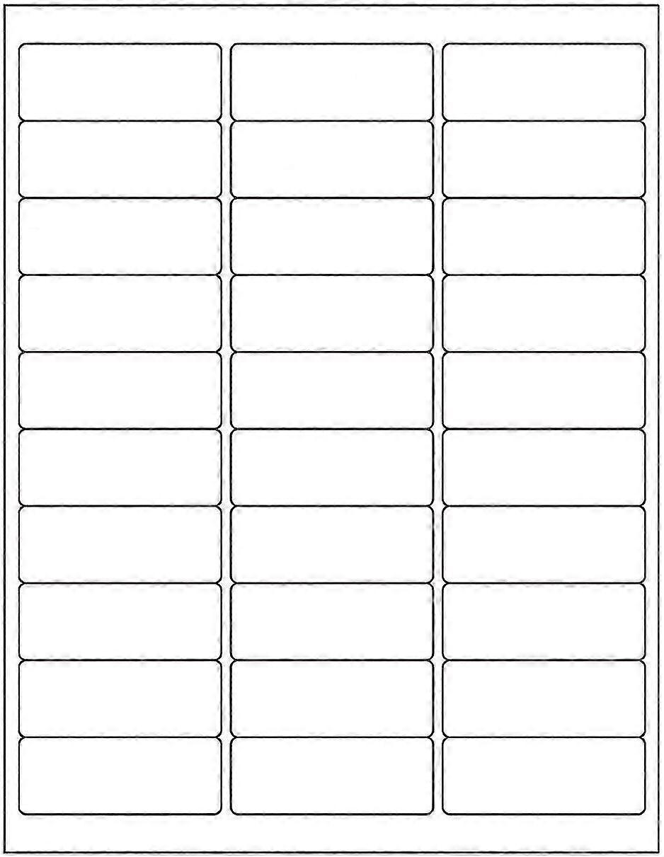30-up Labels 3000 Stickers 100 Sheets 2.625 X 1 Fba Address Labels White Mailing Labels Fo