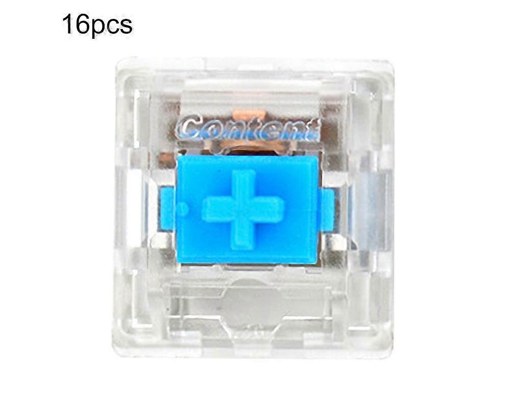 16Pcs/Set Mute Mechanical Keyboard Shaft Replacement Parts 3 Pin MX Button Key - Cyan