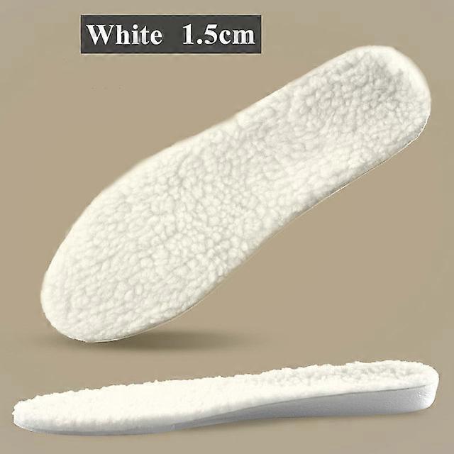 JWL-2 pairs Warmth Lamb Wool Insole Height Increasing Pad Men Women 1.5cm/2.5cm/3.5cm Height Lift Free To Cut Unisex Winter Inserts Shoe Pad