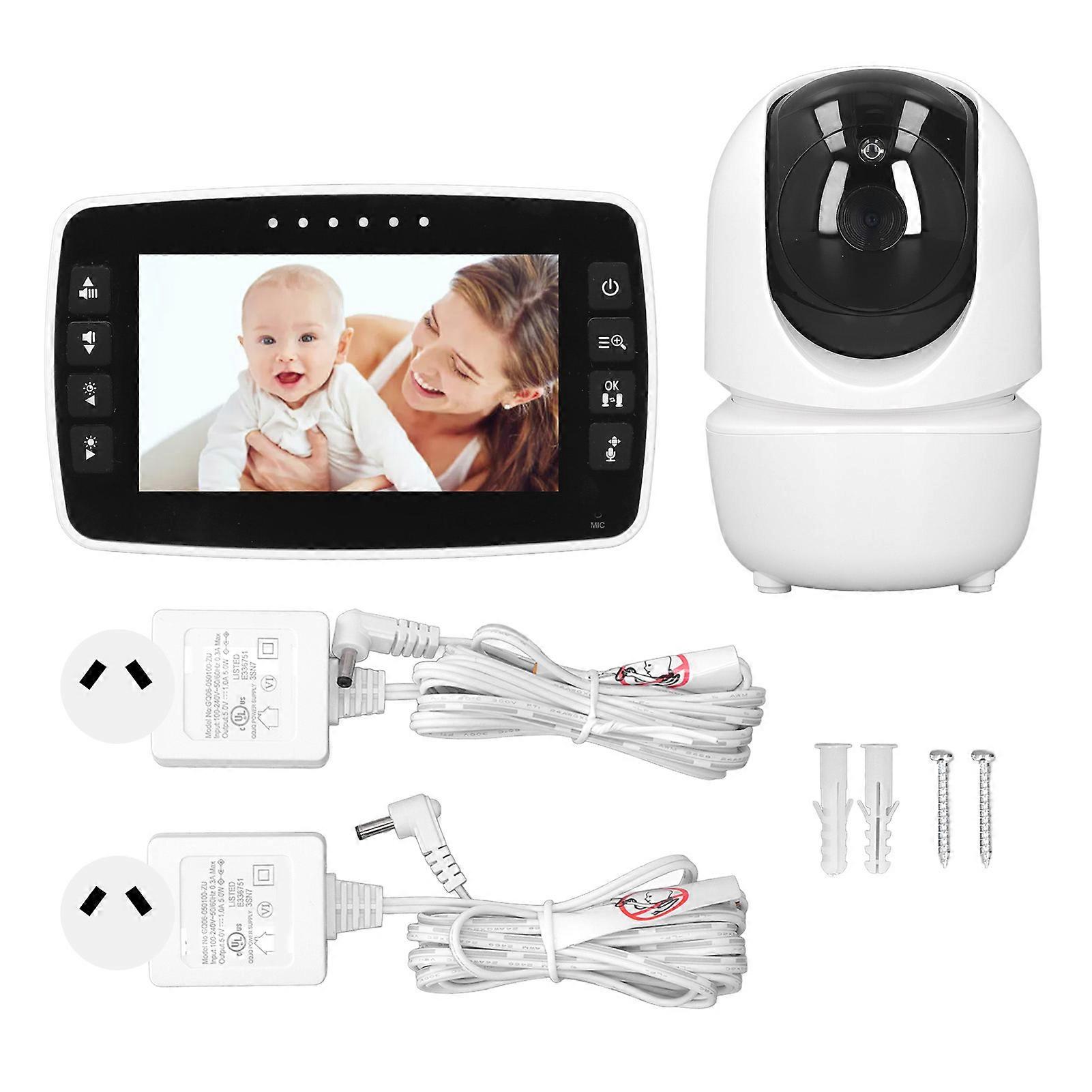 Wireless Video Baby Monitor Pan Tilt Zoom Infrared Night Vision Two Way Talk HD Baby Monitor Camera 100240V AU Plug