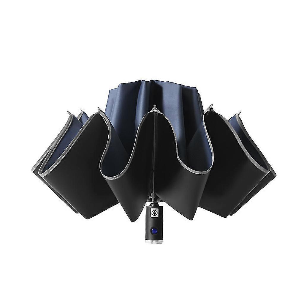 Automatic Umbrella Reverse Folding Business Umbrella With Reflective Strips