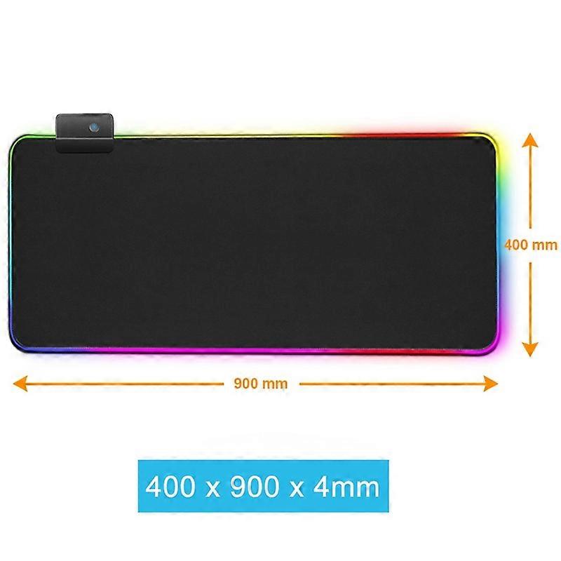 LED RGB Colorful Light Luminous Desktop Mouse Pad Carpet Computer Accessory
