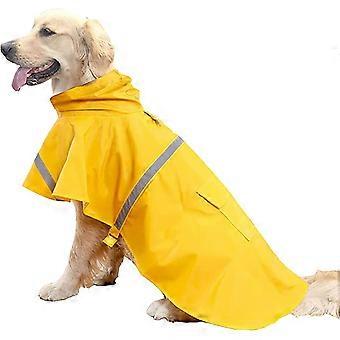 Hunderegenmantel mit reflektierend gestreiftem Kapuzenpullover tragbare, verstellbare, wasserdichte Kleidung für Haustiere
