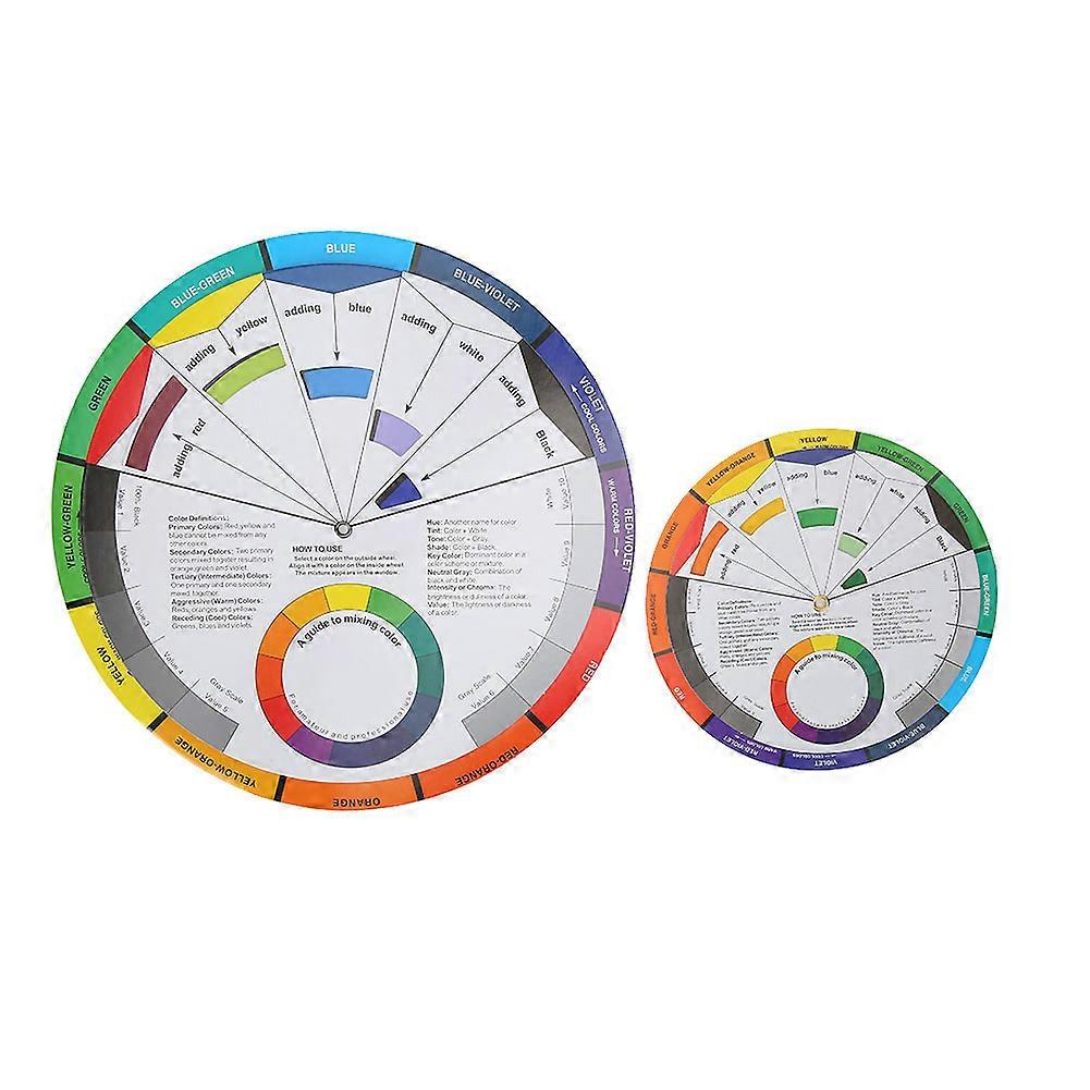 2pcs Tattoo Color Wheel Pigment Color Wheel Mixing Guide Tattoo Accessory
