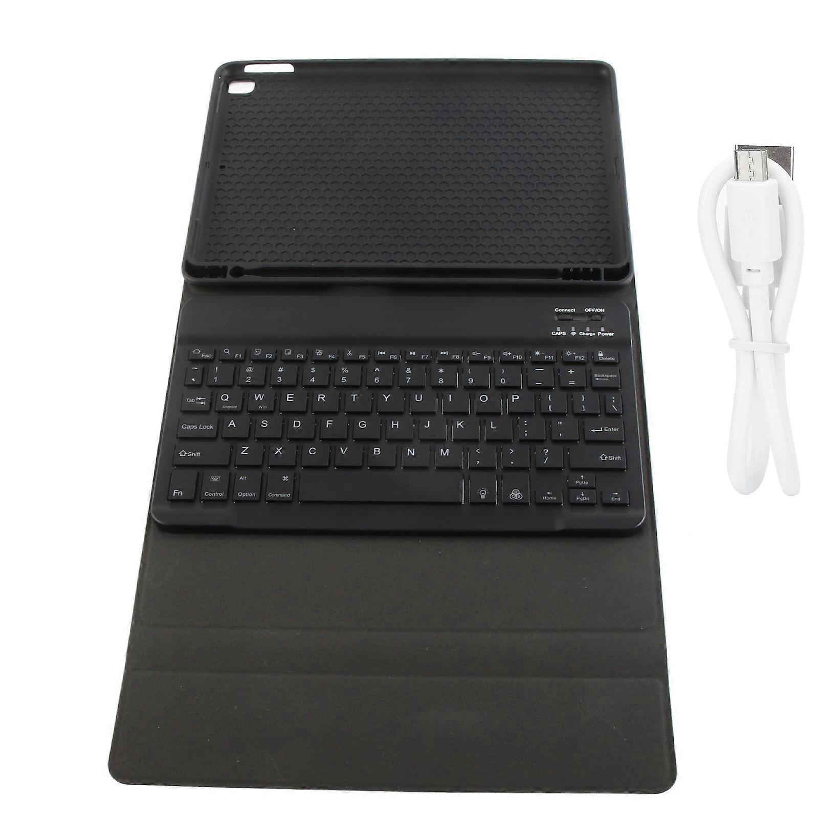 Wireless Tablet Keyboard for Bluetooth Detachable Backlight Keypad with Protective CaseBlack