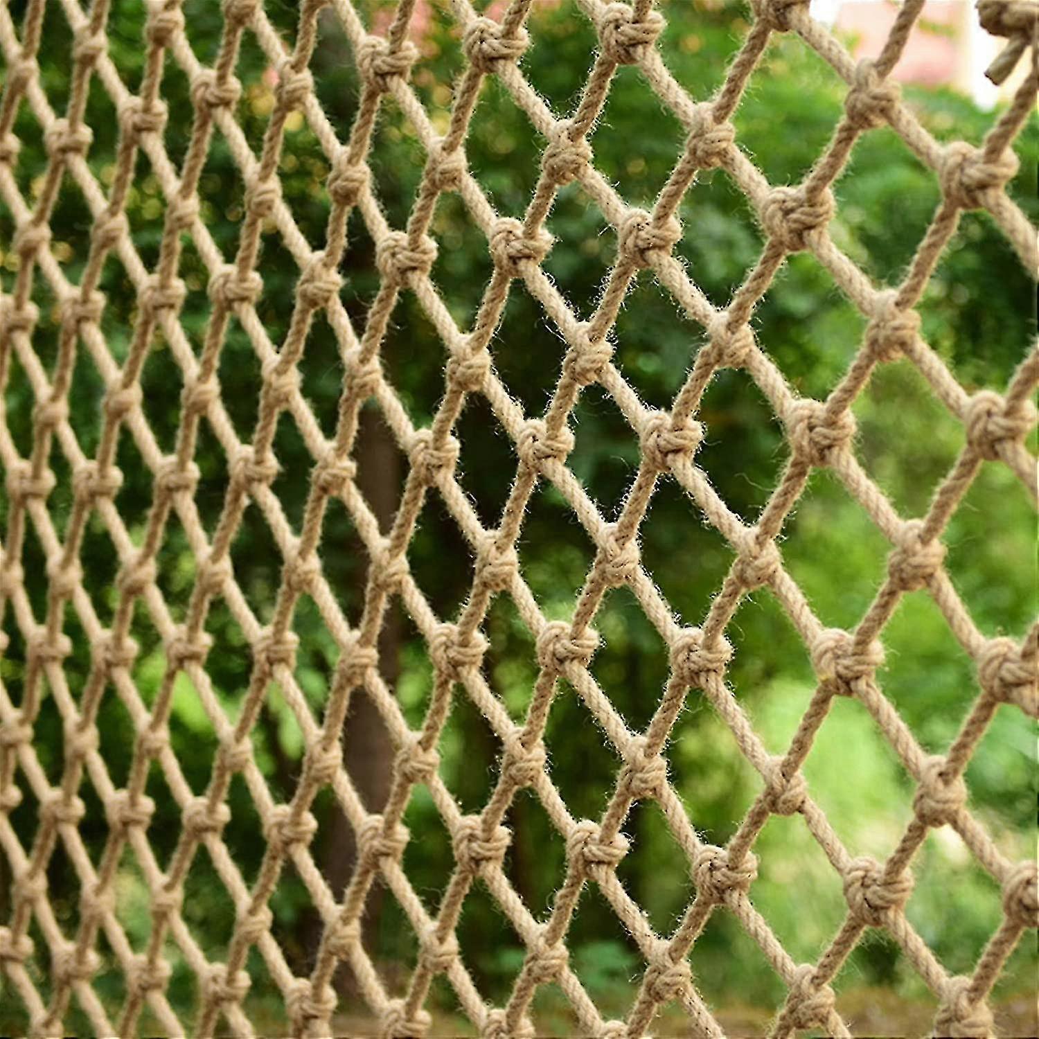 Plant Fence Hemp Rope Netting Rope Net For Treehouse, Balcony Railing Protection Net1*2m Betterlifefg