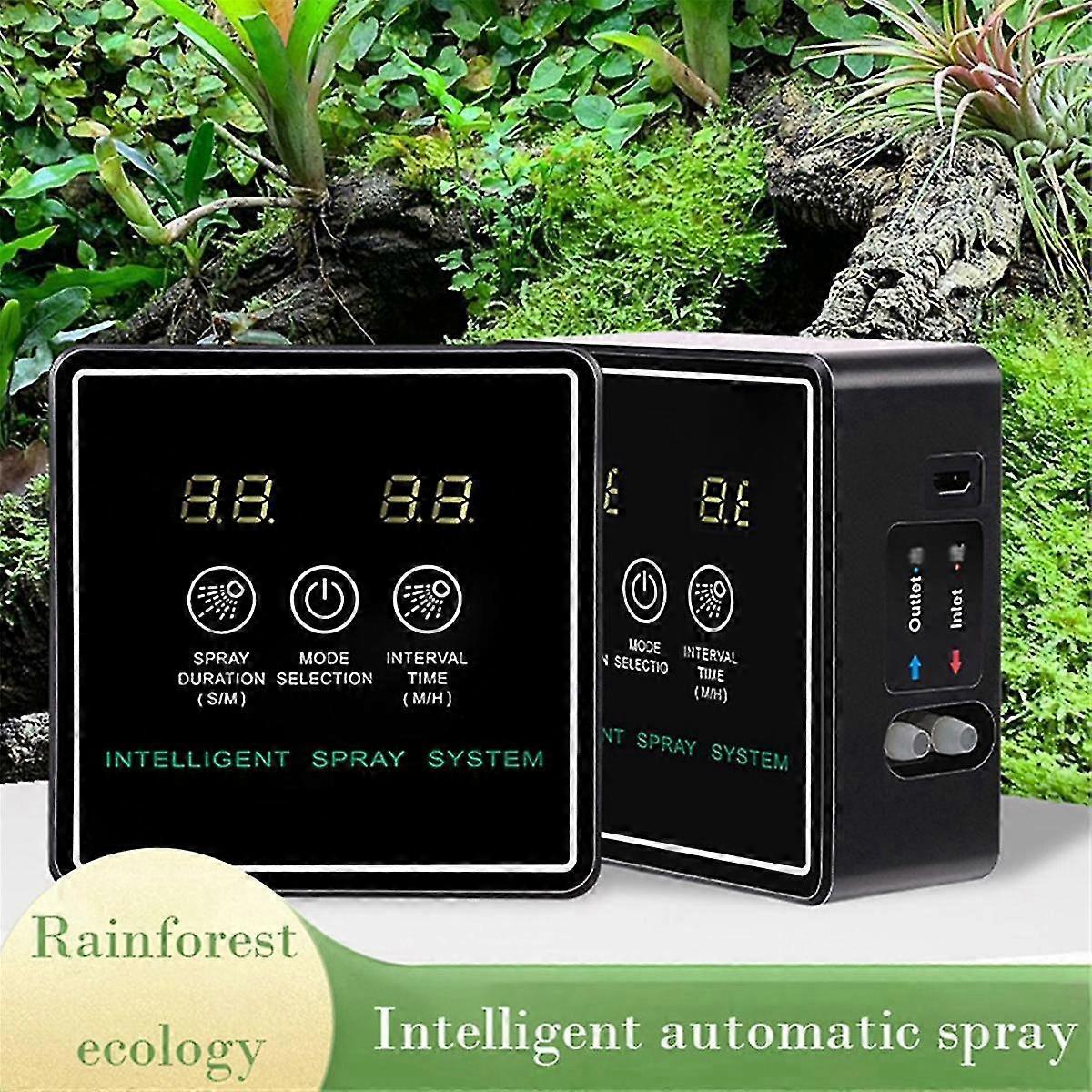 Touch Screen Automatic Mist Rainforest Sprays Intelligent Ecological Cylinder Electronic Timer Sprinkler System Kit