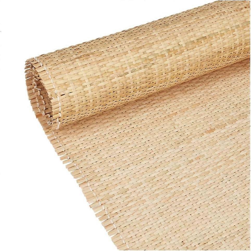 3.3 Feet Natural Rattan Cane Webbing Roll 15.7" Width Navajo White Close Woven Rattan Roll Woven Mesh Cane for Furniture Chair Cabinet Parlor Table 2m