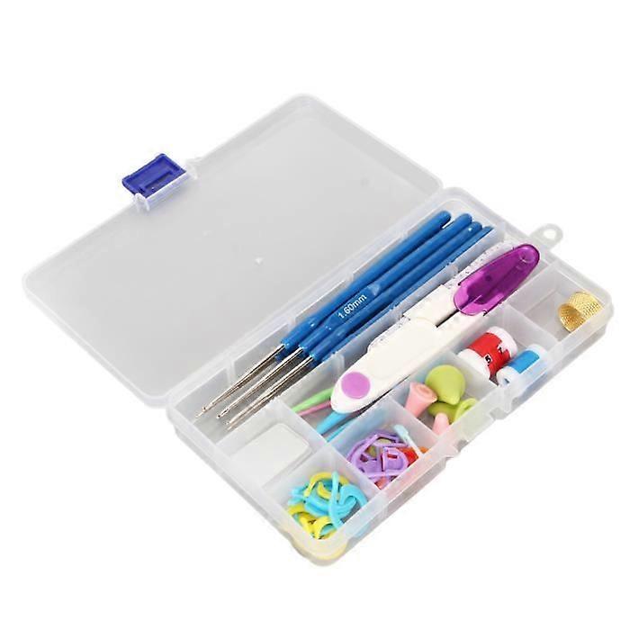 Crochet Hooks Kit 45pcs Crochet Needles Set Rubber Handle Comfortable Design Durable Crochet Hooks