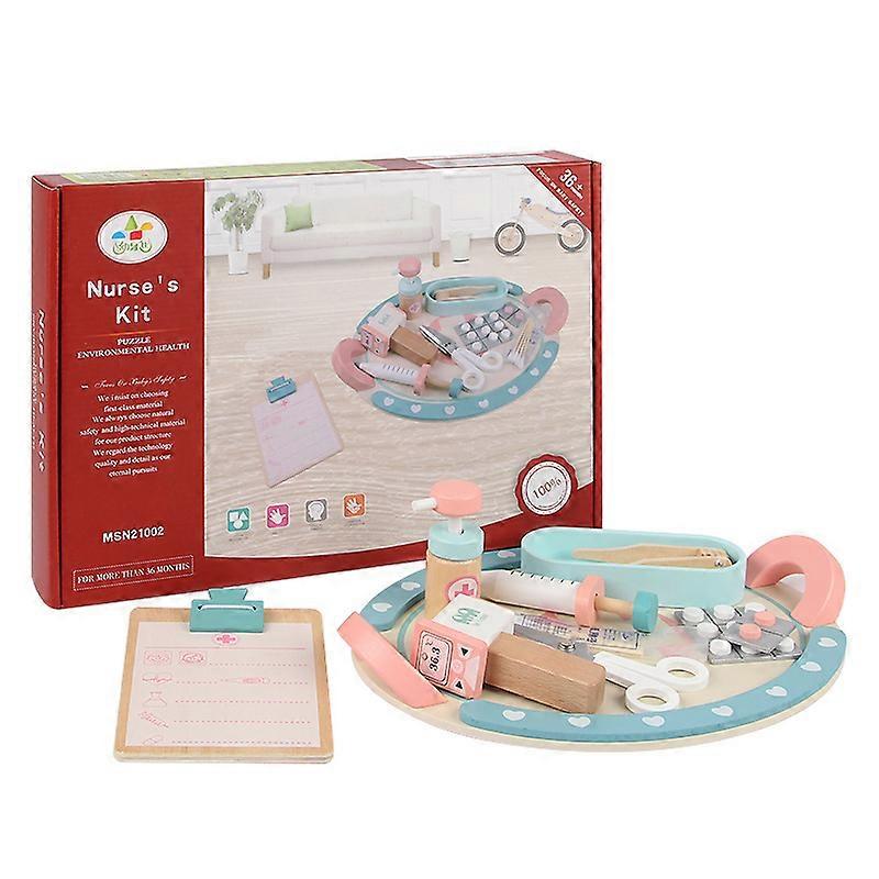 Προσποιηθείτε ότι παίζετε κιτ νοσοκόμας με σύριγγα δίσκου Παιδικό ιατρικό σετ γιατρού προσομοίωσης για δώρα ρόλων Κορίτσια Νήπια ηλικίας 36M+