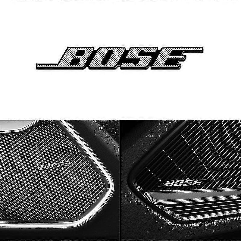 4pcs מכונית 3d מתכת אלומיניום אודיו לקשט מדבקות סמל עבור אביזרי רכב אוניברסליים של Bose