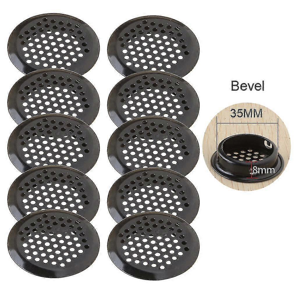 10pcs 19-53mm Μαύρο Κυκλικοί Αεραγωγοί Soffit Αεραγωγοί Από Ανοξείδωτο Χάλυβα