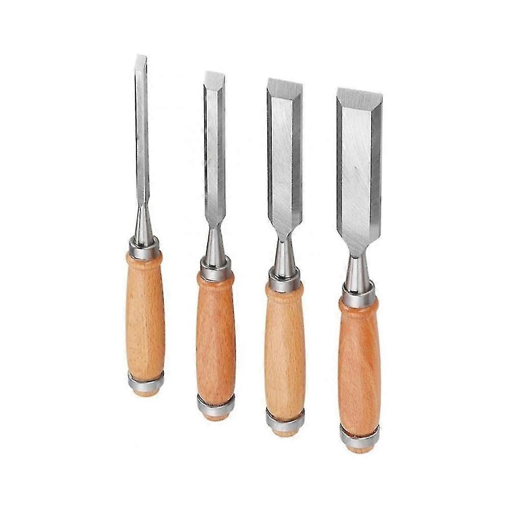 Mike Wood Chisel 4pcs/set Manual Wood Carving Hand Chisel Tool Set Professional Carpenters Woodworking Gouges Diy Hand Tools Light Durability (size :