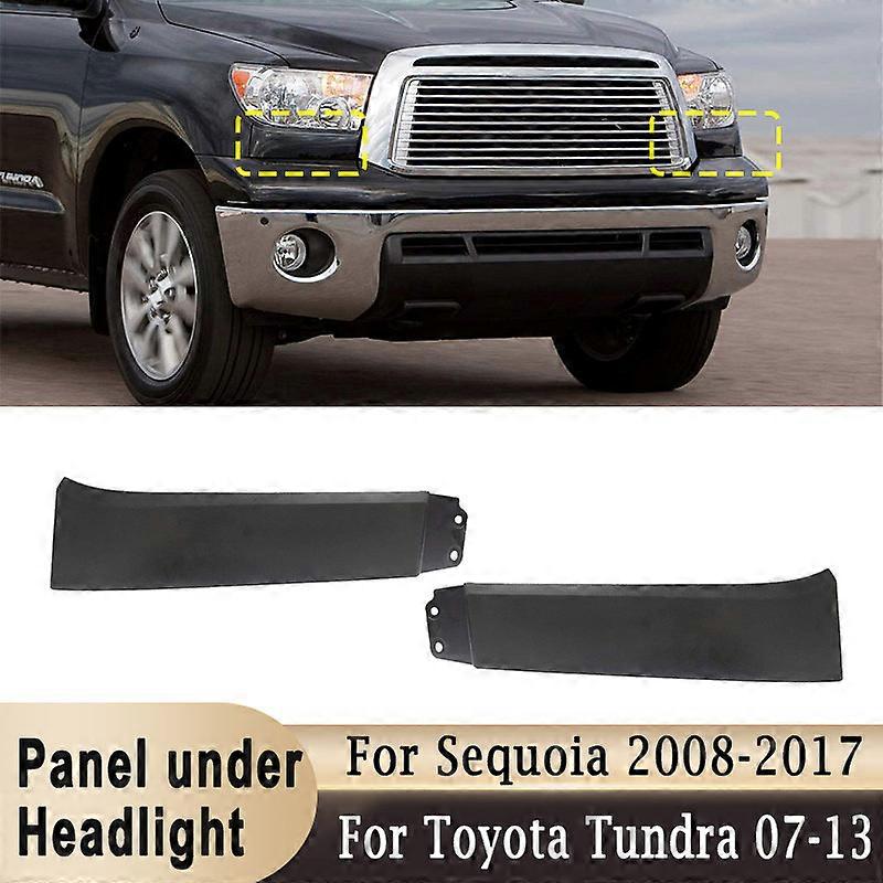 Black Metal Filler Panels Set Front Bumper Grille & Headlight Filler Trim Panel Set For Toyota Tacoma (2001-2004) - Direct Replacement Unbranded Black Metal Trim Set TO1089108 TO1088108 - Foto 12