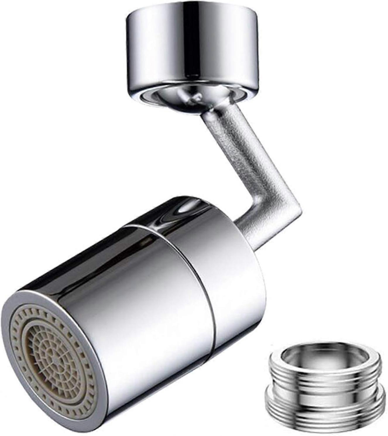 Dual Mode Rotating Kitchen Faucet Splash Filter - Spray Aerator Nozzle, Adapter, Mesh Filter