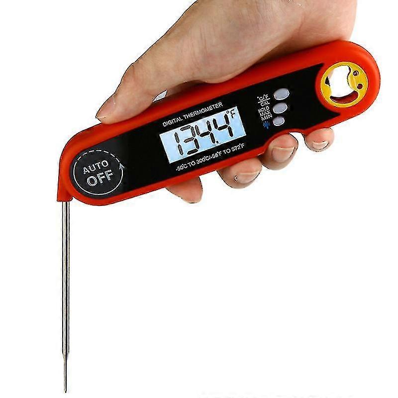 Meat Thermometer, Waterproof Instant Read Food Thermometer, Folding Probe Digital Thermometer For Cooking With Backlight & Magnet, For Oil Deep