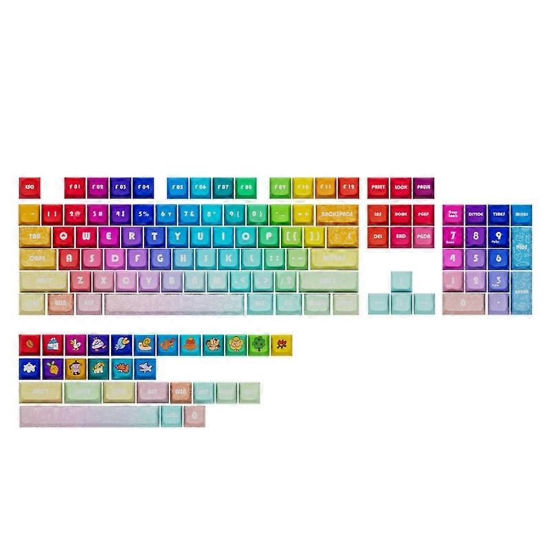 Rainbow Gradient Keycaps XDA Keycap For 61/87/104/109 Layout Mechanical Caps
