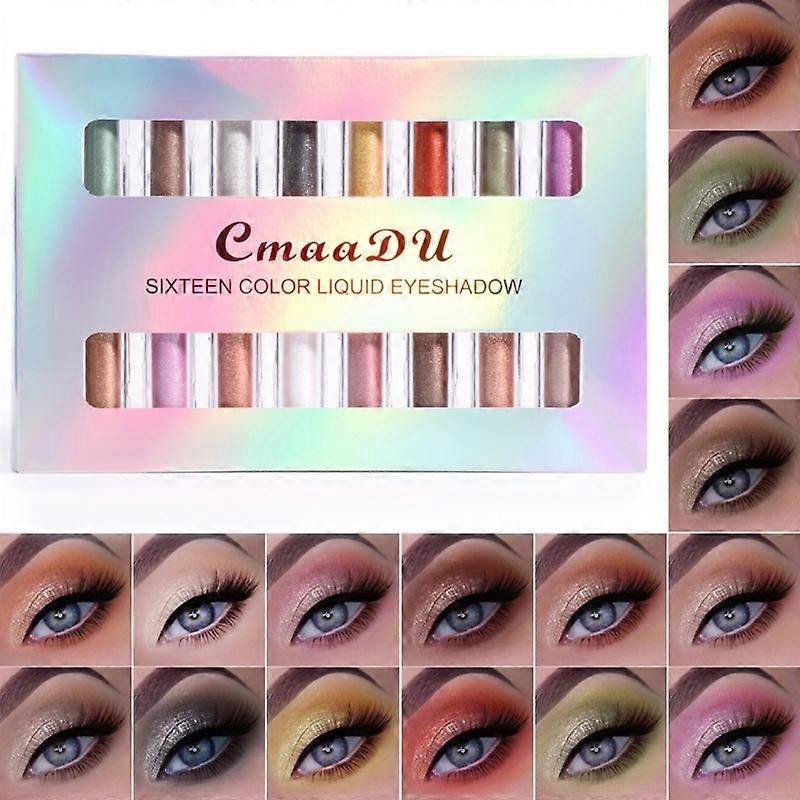 8pcs Liquid Eyeshadow Glitter Shimmer Eye Shadow Quick Drying Waterproof Makeup