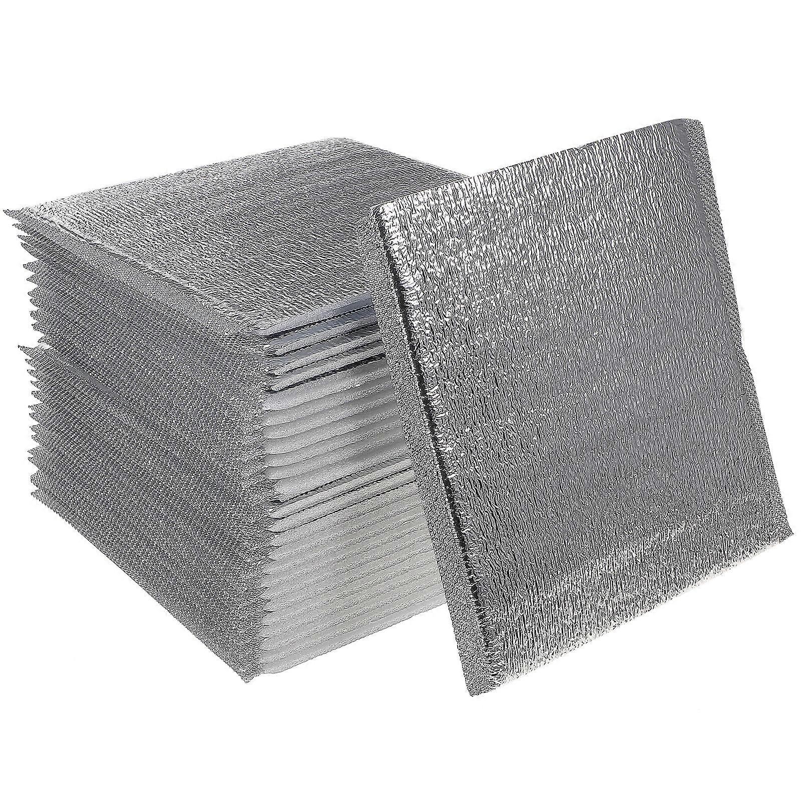 50pcs שקית בידוד חד פעמית רדיד אלומיניום עבה מזון מהיר טרי שמירה על שקית בידוד לקחת עבור מזון פירות פיקניק (20x20 ס"מ)