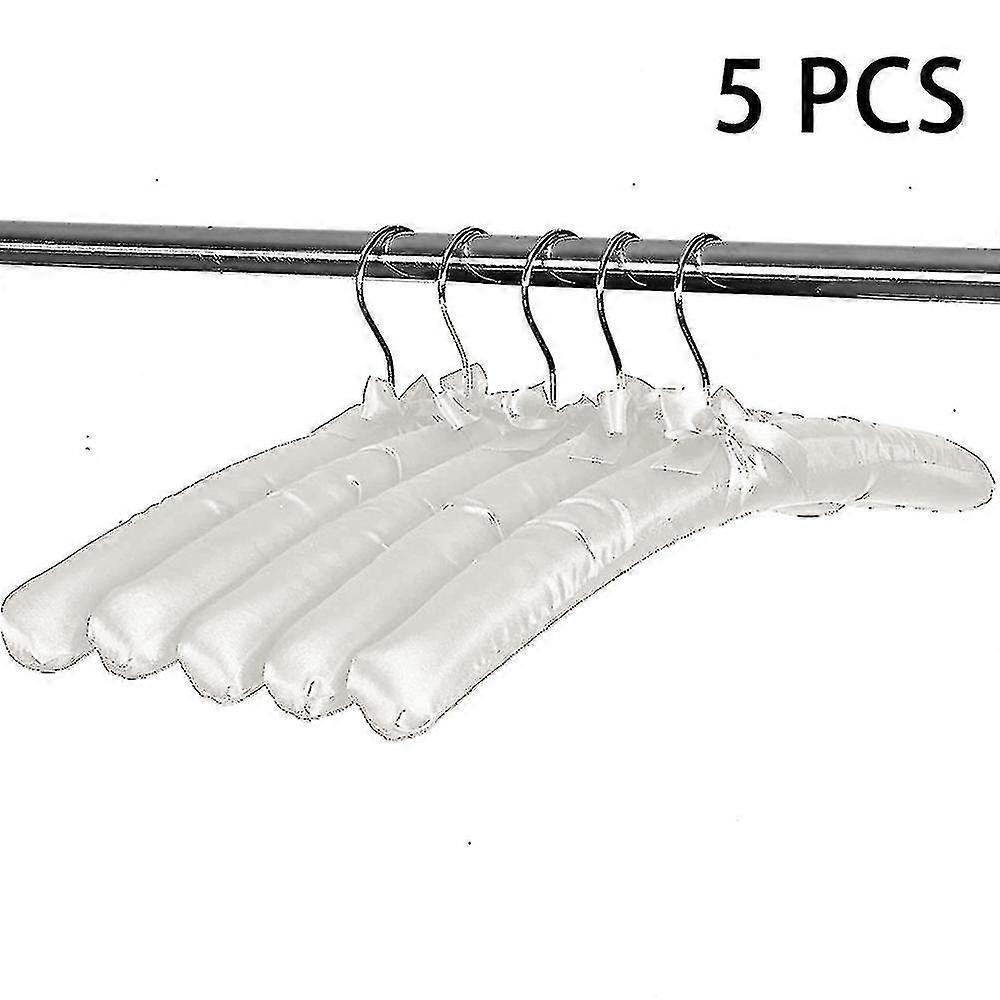 5 Pack Satin acolchado Perchas-negro