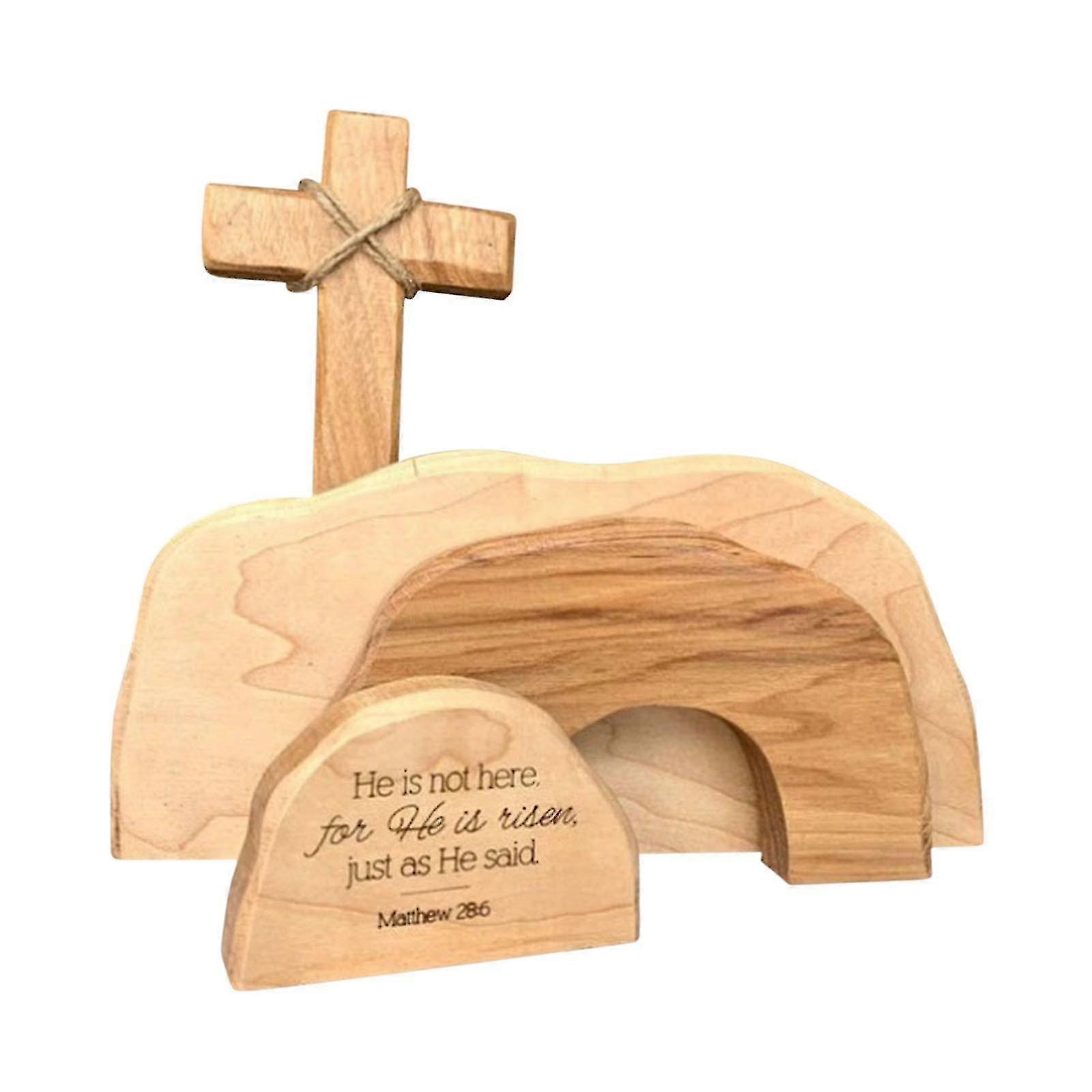 The Empty Tomb Easter Scene And,wooden Decoration At The Easter