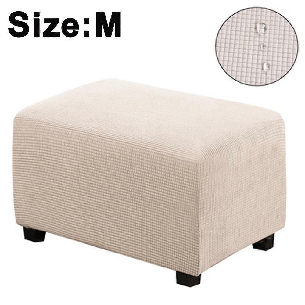Easy-Going Stretch Otomano Cover dobrável Depósito Banqueta Móvel Protetor Soft Rectangle slipcover com fundo elástico