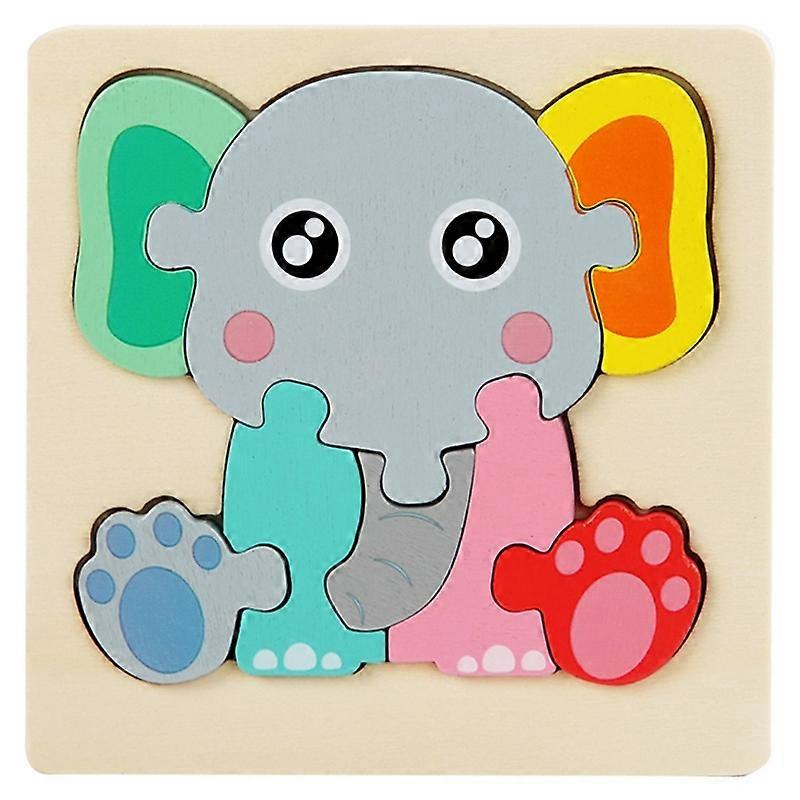 5 PCS Children Wooden Three-dimensional Puzzle(Lion)