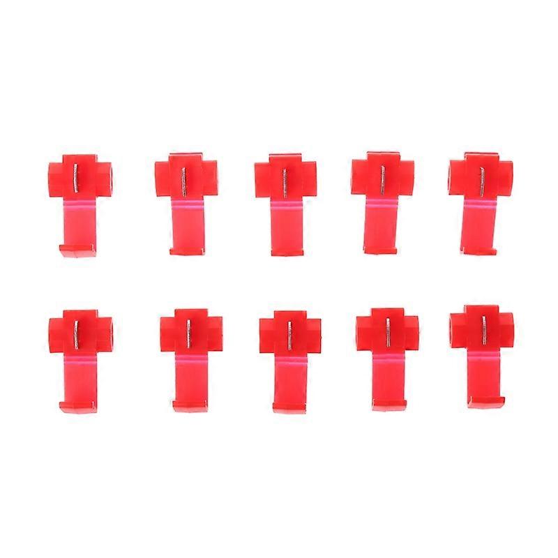 10Pcs 2 PinT Shape Quick Lock Wire Connectors Electrical Crimp Terminals for Car