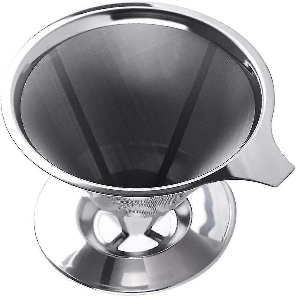 Reusable Less Steel Filter Double Mesh Filter Hand Drip Filter Is Y, Durable And Easy To Clean, Suitable For Home