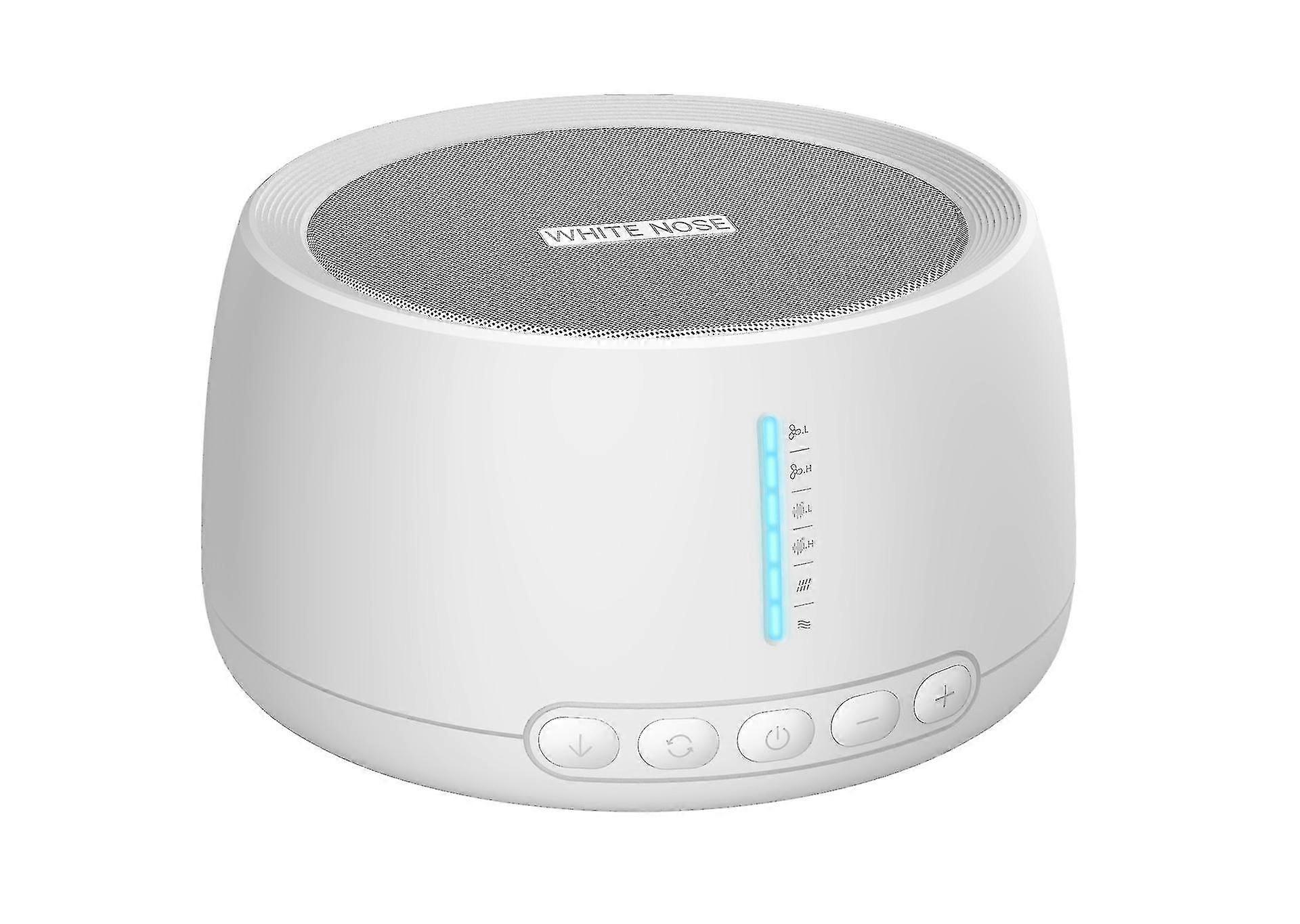 White Noise Sound Machine med 30 lugnande ljud, 36 nivåer Volymkontroll Plug In Noise Machine För Vuxen Avkoppling Sömn, Minnesfunktion, 3 Tim