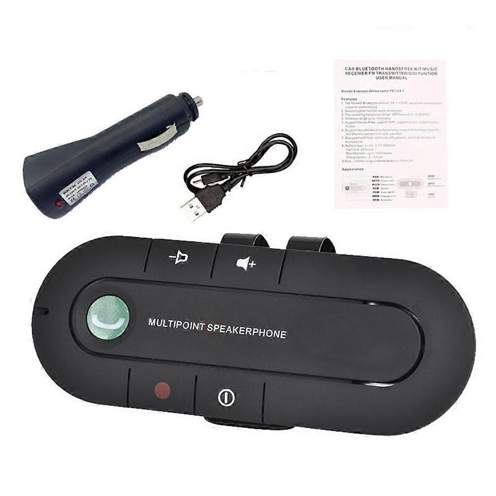 Multipoint Speakerphone 4.1+EDR Wireless Bluetooth-compatible Handsfree Car Kit MP3 Music Player for IPhone Android Dropship Hot