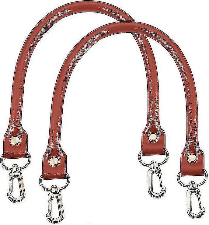16 polegadas alças de saco de couro, 2pcs pulseira de substituição de couro com fechos de liga