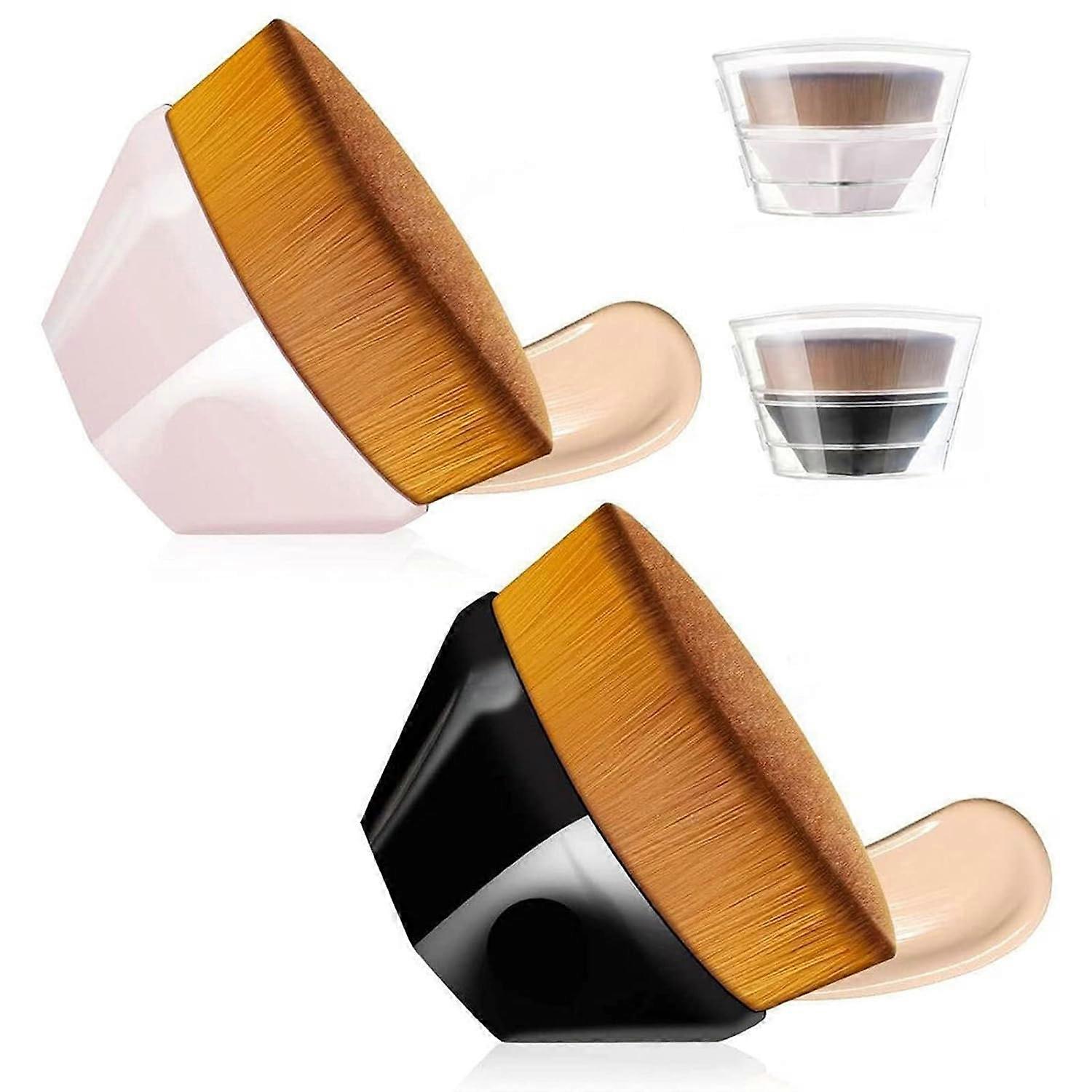Foundation Makeup Brush Flat Top Kabuki Hexagon Face Blush Liquid Powder Foundation Brush for Blending Liquid, Cream or Flawless Powder Cosmetics with