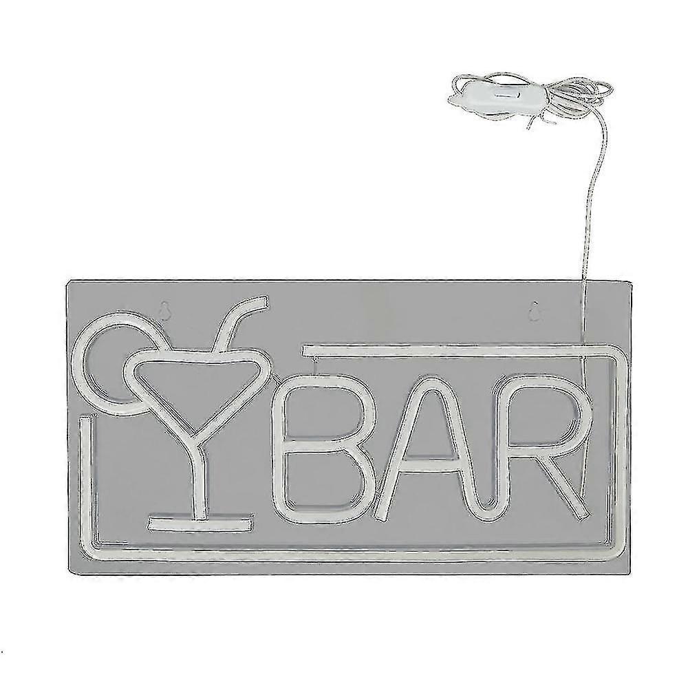 علامات البار ، علامات شريط تعمل بالطاقة USB لتزيين الجدار ، علامة شريط LED مشرقة مع شريط سلسلة معدنية ، نادي