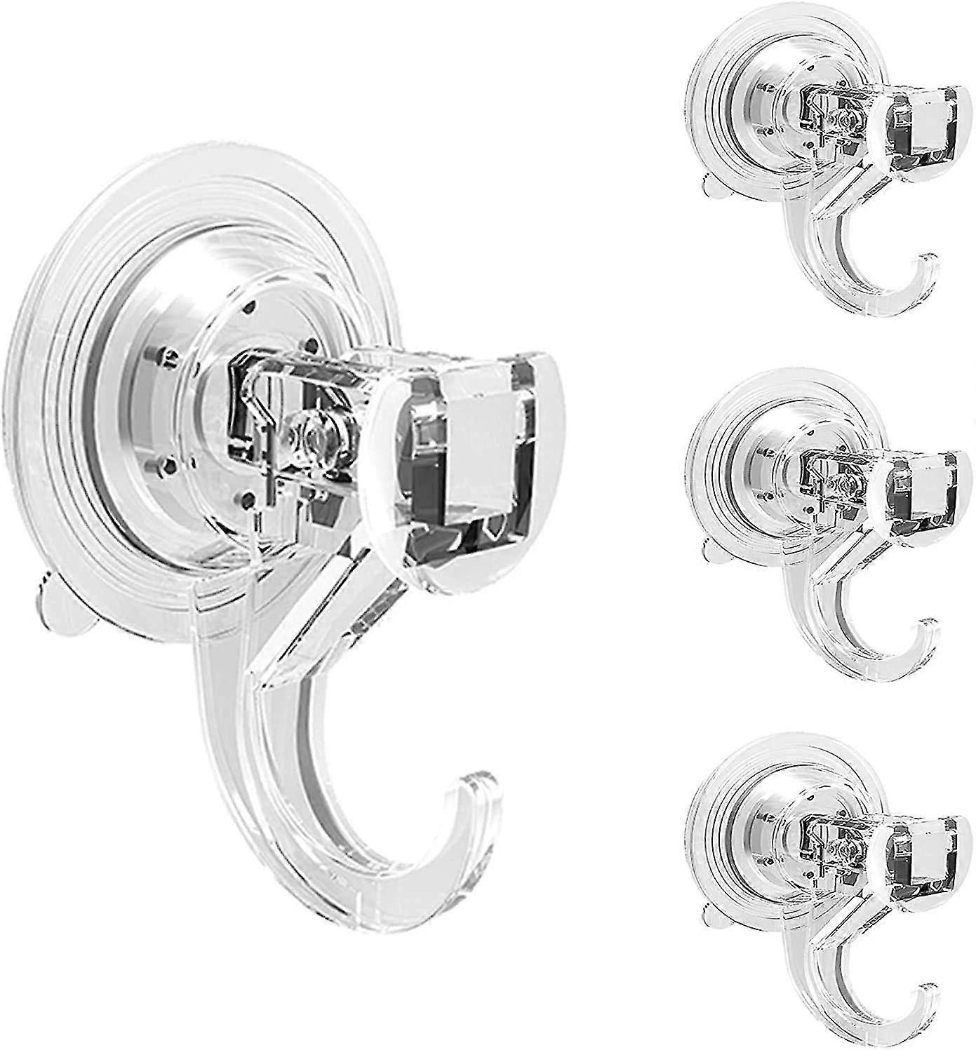 4 Pack Hooks Suction Hooks Vacuum Suction Holder Without Drilling