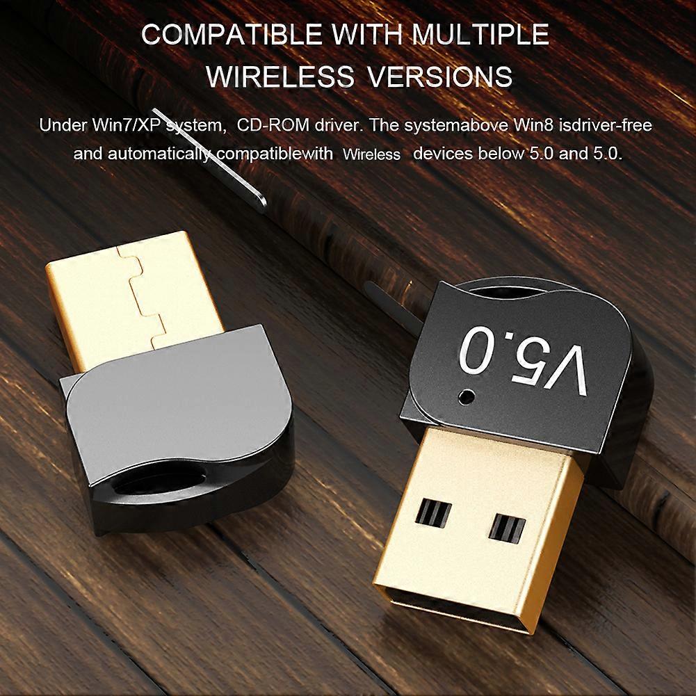 USB Bluetooth-compatible 5.0 Adapter Dongle Receiver for Windows 10 8 PC Mouse Keyboard Headset Printer Wireless Controller