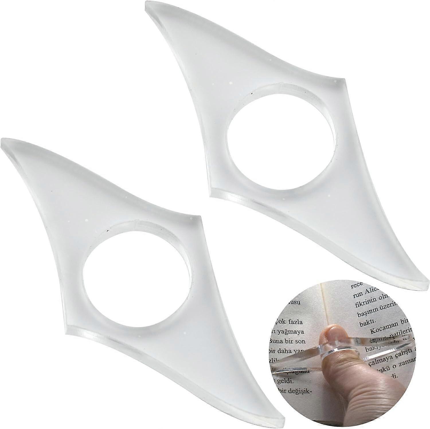 2PCS Page Spreader Thumb Ring Page Holder - Thumb Bookmark