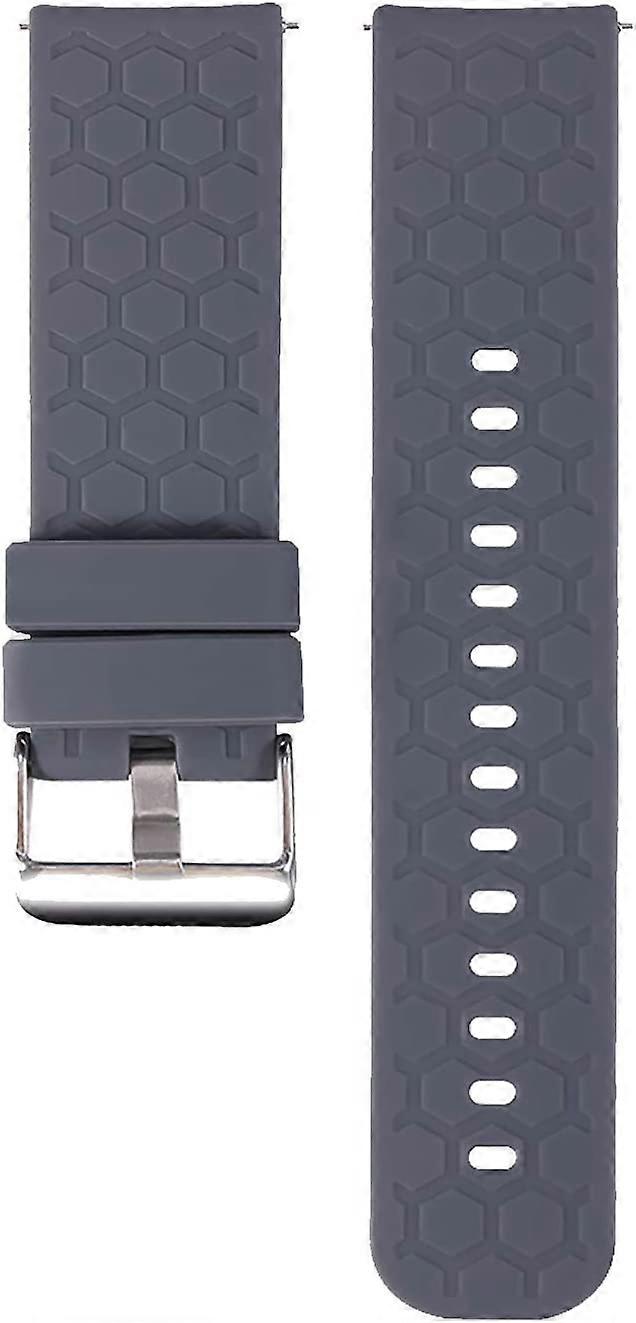 Replacement Soft Silicone Watch Strap Compatible with Michael Kors Access Gen 4 MKGO (Gray)