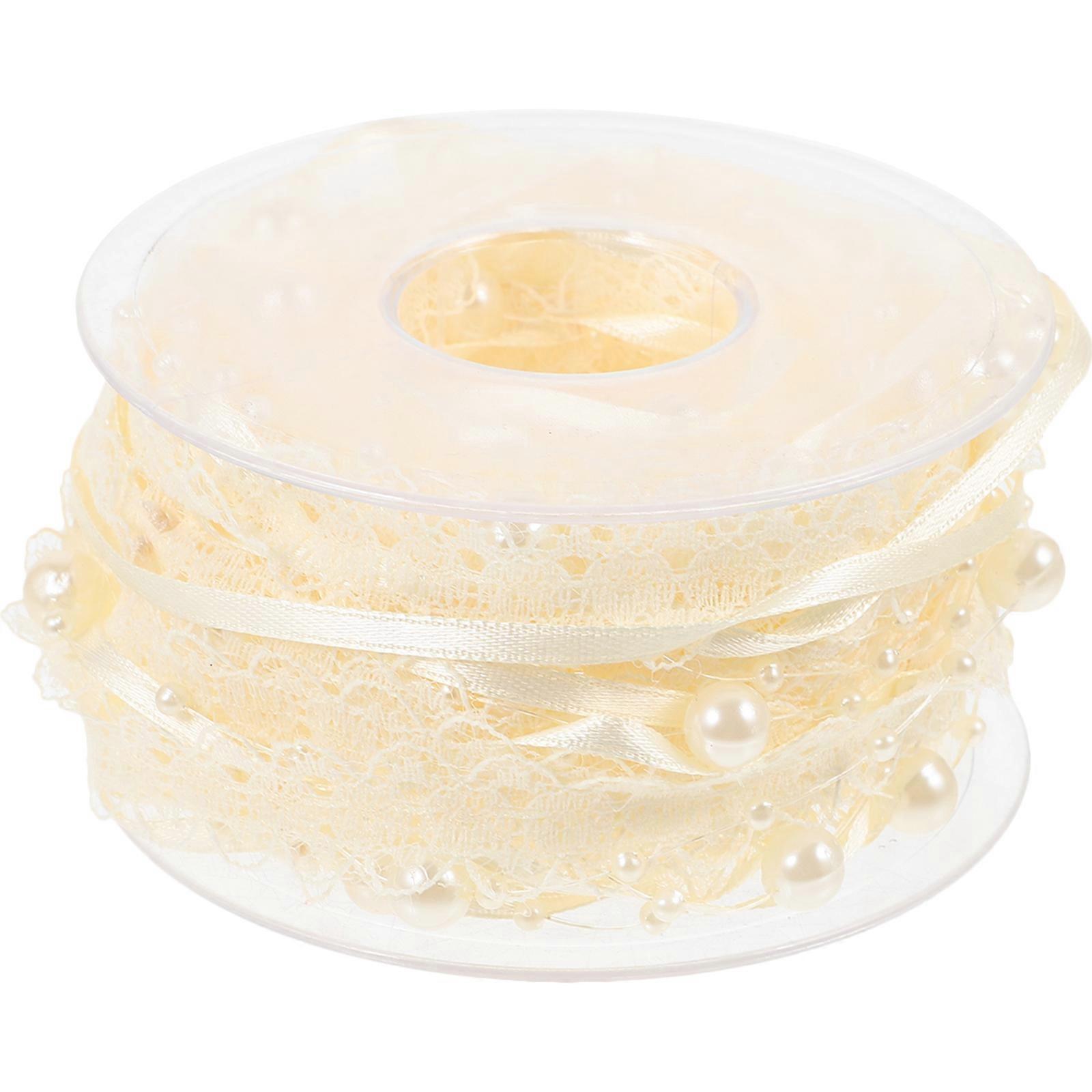 1 Roll of Lace Beaded String DIY Beads String Chain Spool Beading Chain