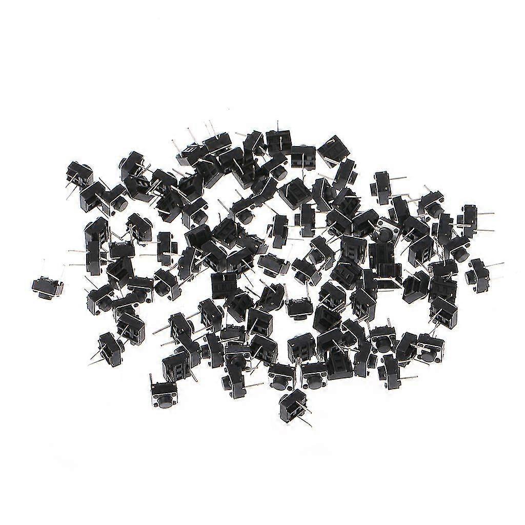 100 Pcs 6x6x5mm 2 Pin Micro Momentary Push Button Tactile Switch