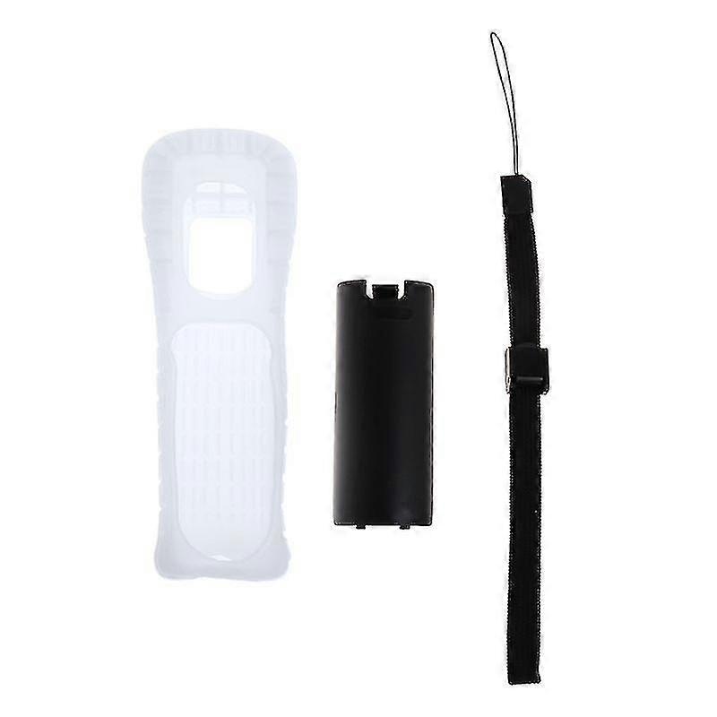 Protective Silicone Cover Case Battery Back Door Shell Hand Strap Kit Replacement For Wii Remote Controller