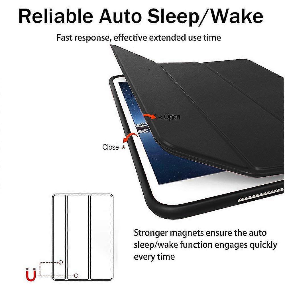 Smart Case For The Ipad Air 2, Smart Case Cover Translucent Frosted Back Magnetic Cover With Auto Sleep/wake Function-black