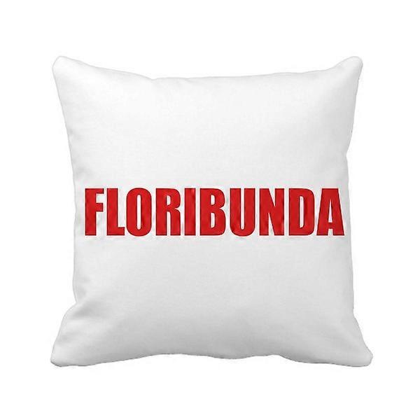 Floribunda Flower Red  Throw Pillow Square Cover